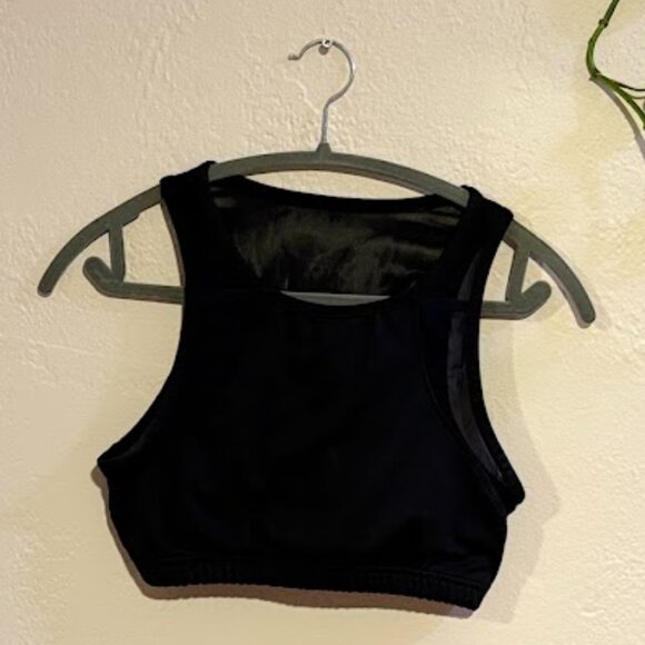 Kyodan Black Mesh Sports Bra (M) - Picture 1 of 4